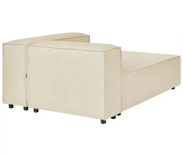 Chaise-longue em linho creme à esquerda APRICA
