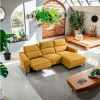 Chaise longue 4 lugares relax elétrico DRAX direito mostarda