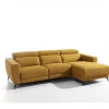 Chaise longue 4 lugares relax elétrico DRAX direito mostarda