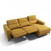 Chaise longue 4 lugares relax elétrico DRAX direito mostarda