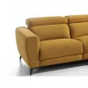 Chaise longue 4 lugares relax elétrico DRAX direito mostarda