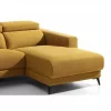 Chaise longue 4 lugares relax elétrico DRAX direito mostarda
