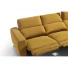 Chaise longue 4 lugares relax elétrico DRAX direito mostarda