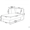 Chaise-longue à direita em tecido bouclé branco creme RIOM
