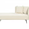 Chaise-longue à direita em tecido bouclé branco creme RIOM