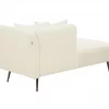 Chaise-longue à direita em tecido bouclé branco creme RIOM