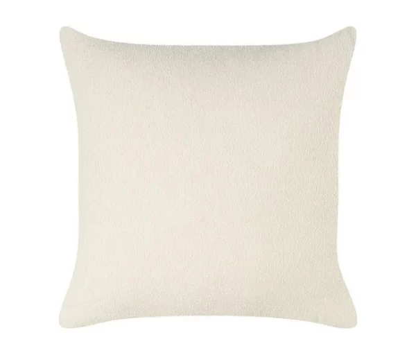Chaise-longue à direita em tecido bouclé branco creme RIOM