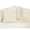 Chaise-longue à direita em tecido bouclé branco creme RIOM