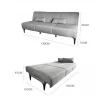 Sofá cama Dfavill, Sofá cama de tecido, Sofá cama com mecanismo de abertura por clique, Sofá cama com almofadas, 190x70h80 cm, Cinza