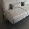 Sofá cama Dfavill, Sofá cama de tecido, Sofá cama com mecanismo de abertura por clique, Sofá cama com almofadas, 190x70h80 cm, Cinza