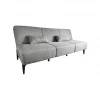 Sofá cama Dfavill, Sofá cama de tecido, Sofá cama com mecanismo de abertura por clique, Sofá cama com almofadas, 190x70h80 cm, Cinza