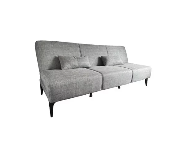 Sofá cama Dfavill, Sofá cama de tecido, Sofá cama com mecanismo de abertura por clique, Sofá cama com almofadas, 190x70h80 cm, Cinza
