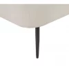 Chaise-longue com encosto à esquerda em veludo branco ARCEY