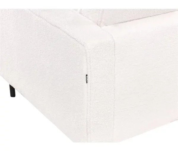 Sofá de 3 lugares em tecido bouclé branco SAVALEN