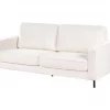 Sofá de 3 lugares em tecido bouclé branco SAVALEN