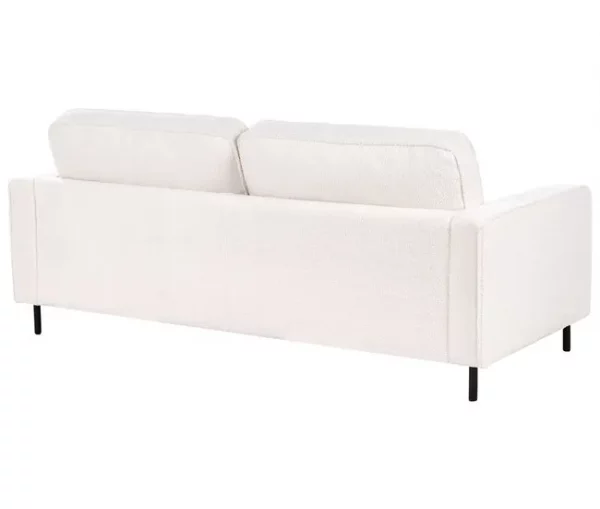 Sofá de 3 lugares em tecido bouclé branco SAVALEN