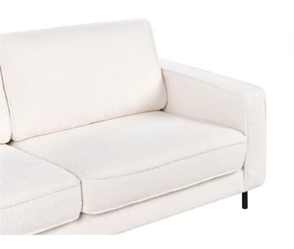 Sofá de 3 lugares em tecido bouclé branco SAVALEN