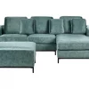 Sofa OSLO L Teal Velvet + ottoman DEF