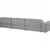Sofá modular 3 lugares em tecido cinzento HELLNAR