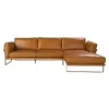 Sofá chaise longue direito em pele 6232