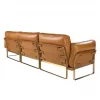 Sofá chaise longue direito em pele 6232