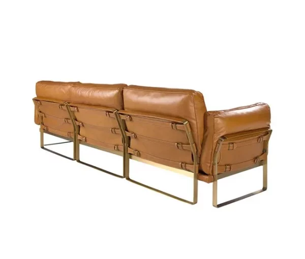 Sofá chaise longue direito em pele 6232