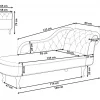 Right Hand Chaise Lounge NIMES Taupe DEF