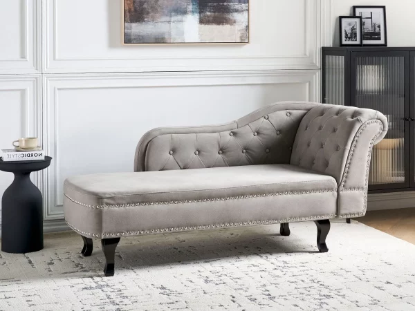 Right Hand Chaise Lounge NIMES Taupe DEF