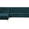 Sofa links/rechts ABERDEEN Samt blaugrün CH