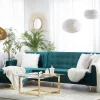 Sofa links/rechts ABERDEEN Samt blaugrün CH