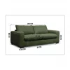 Sofá cama de 2 lugares SWEET com abertura italiana cor verde água