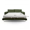 Sofá cama de 2 lugares SWEET com abertura italiana cor verde água
