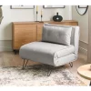 Sofá-cama de 1 lugar em tecido cinzento claro VESTFOLD