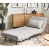 Sofá-cama de 1 lugar em tecido cinzento claro VESTFOLD