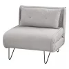 Sofá-cama de 1 lugar em tecido cinzento claro VESTFOLD