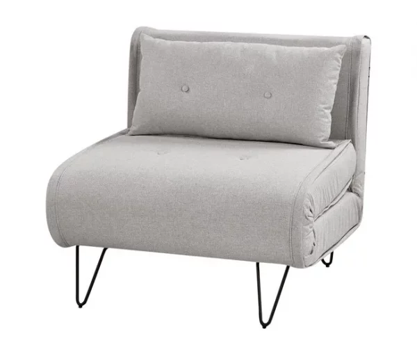 Sofá-cama de 1 lugar em tecido cinzento claro VESTFOLD