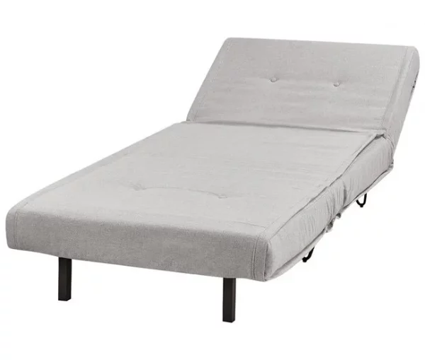Sofá-cama de 1 lugar em tecido cinzento claro VESTFOLD