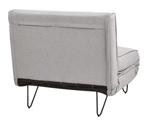 Sofá-cama de 1 lugar em tecido cinzento claro VESTFOLD