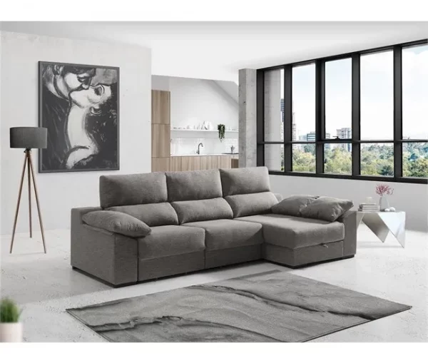Chaise longue KLEE dereita 4 lugares vison