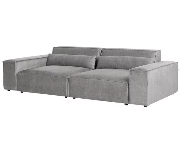 Sofá modular 2 lugares em tecido cinzento HELLNAR