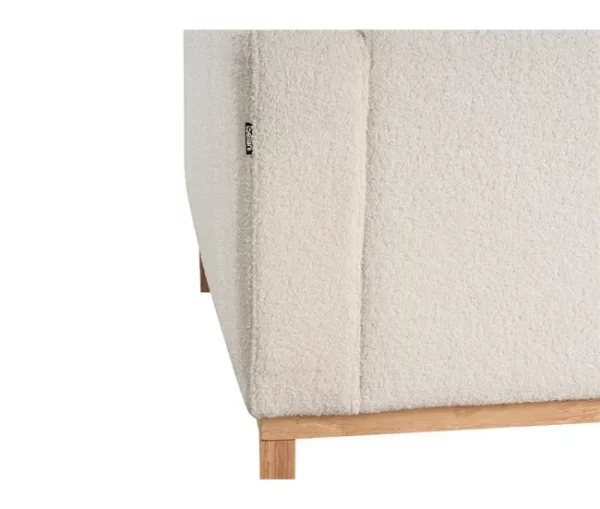 Sofá de canto direito SIGGARD Branco Bouclé Direito