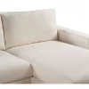 Sofá de canto direito SIGGARD Branco Bouclé Direito