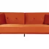 Velvet Sofa Bed Orange LUCAN DEF