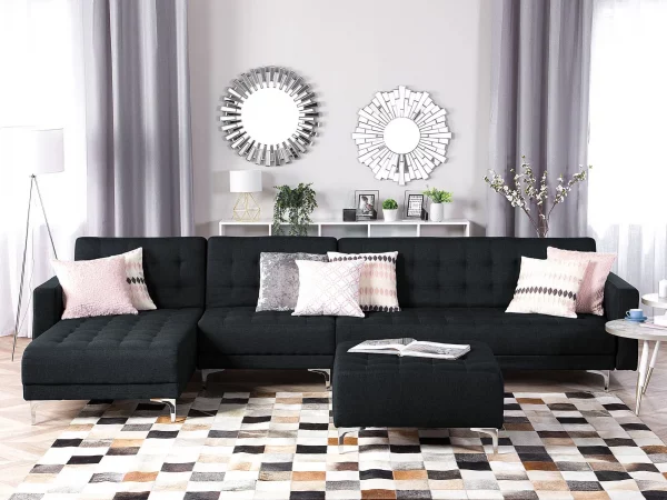 Schlafsofa ABERDEEN Stoff Graphitgrau Mittelst. L/R CH