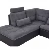 Sofá-cama de canto cinzento com armazenamento HALDEN
