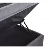 Sofá-cama de canto cinzento com armazenamento HALDEN