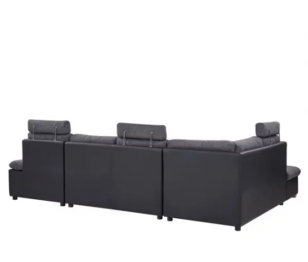 Sofá-cama de canto cinzento com armazenamento HALDEN