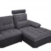 Sofá-cama de canto cinzento com armazenamento HALDEN