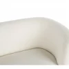 Sofá de 3 lugares estofado em tecido bouclé branco LOEN