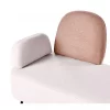 Chaise-longue com encosto em tecido castanho à esquerda ARCEY
